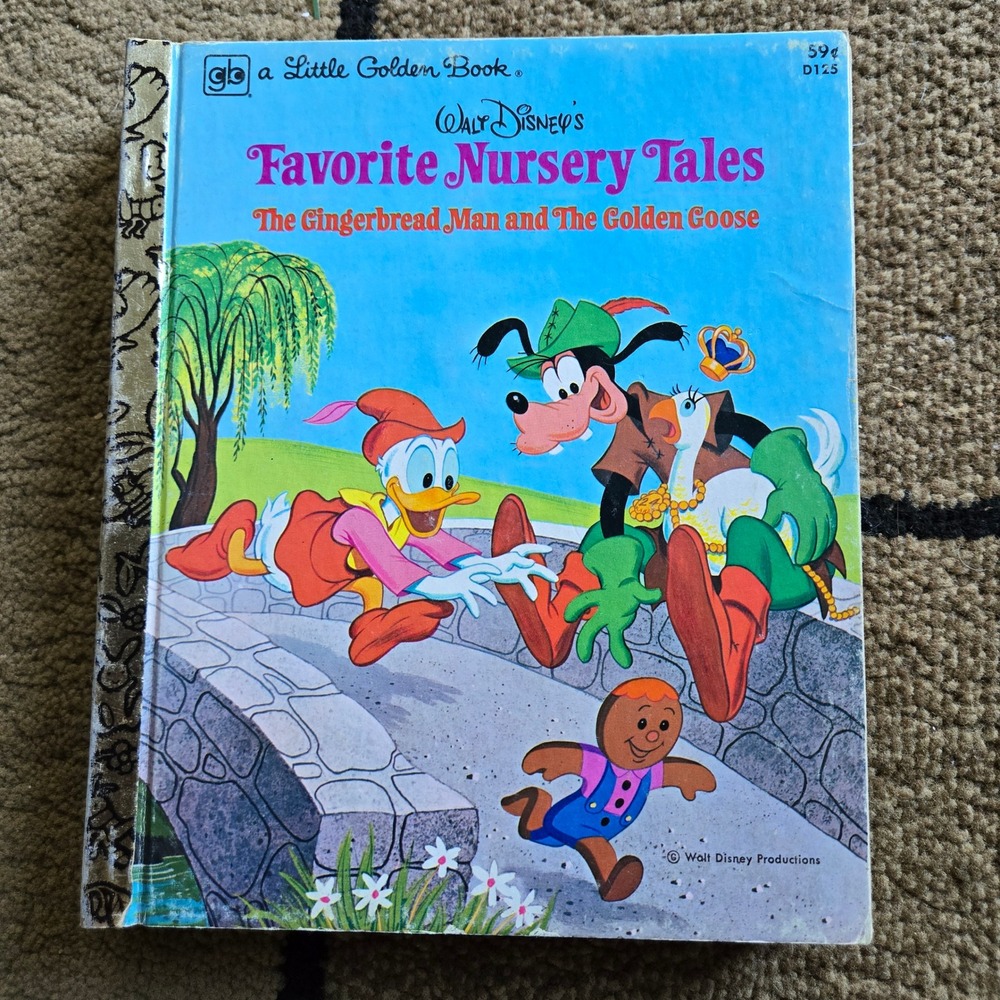 Walt Disney Favorite Nursery Tales Little Golden Book Gingerbread Man D125